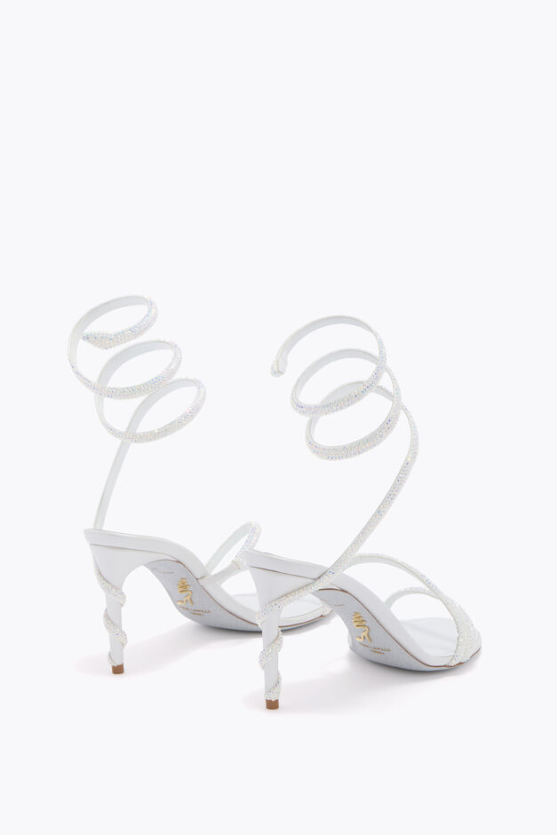 MARGOT IVORY SATIN-LAMB/C.TRANMISSION STRA SANDAL