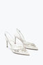 Hina Crystal White Slingback 80