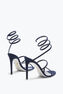 Sandale Cleo en daim bleu 105