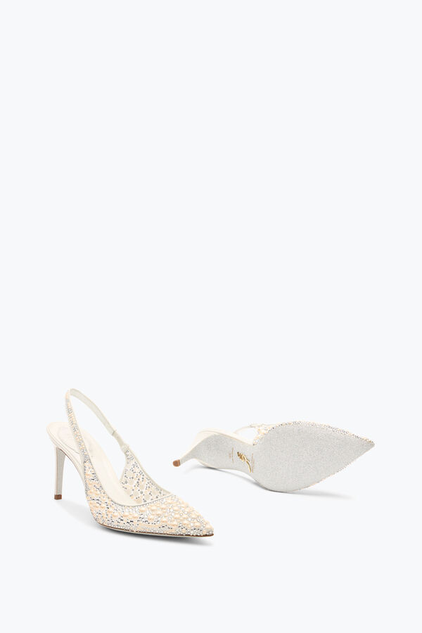 PEARL SLINGBACK IN WEISS 80