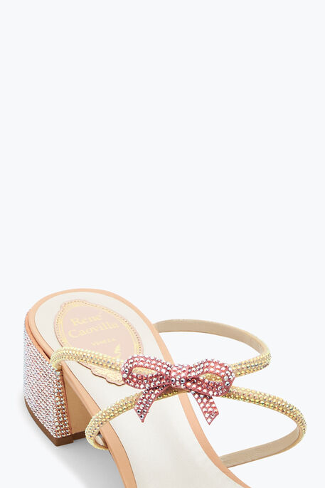 Caterina Peach Slider Sandal With Crystals 40 Caterina Peach Slider Sandal With Crystals 40