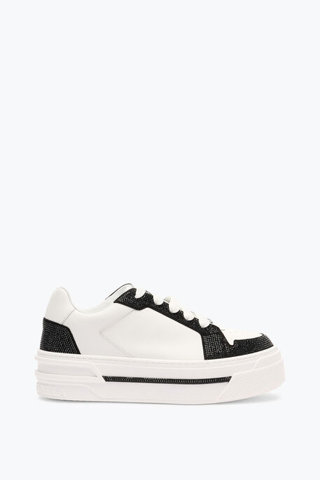 XTRA WHITE-BLACK SNEAKER WITH CRYSTALS 50 XTRA WHITE-BLACK SNEAKER WITH CRYSTALS 50