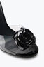 Flower Black Slider Sandal 105