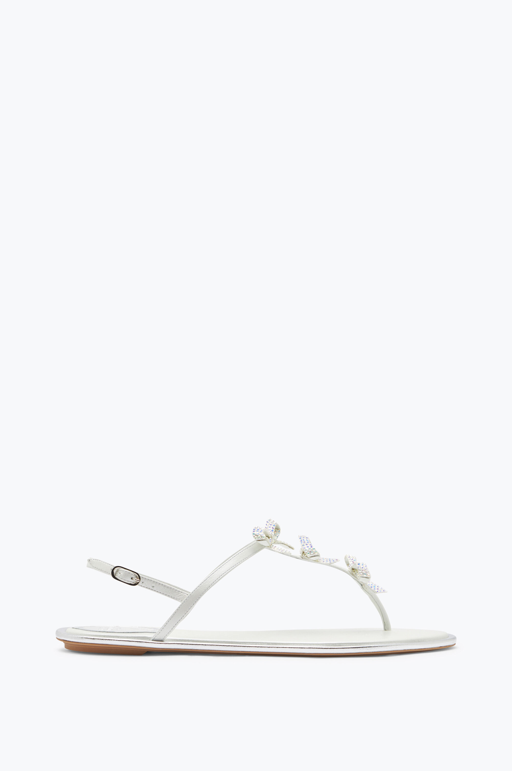 Jeweled Caterina White Thong Sandal 10 Rene Caovilla