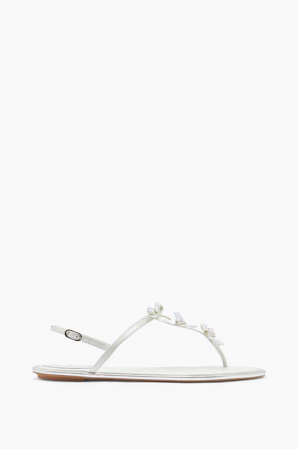 Caterina White Thong Sandal 10