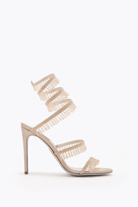 CHANDELIER SANDAL IN SAND DAMASK 105