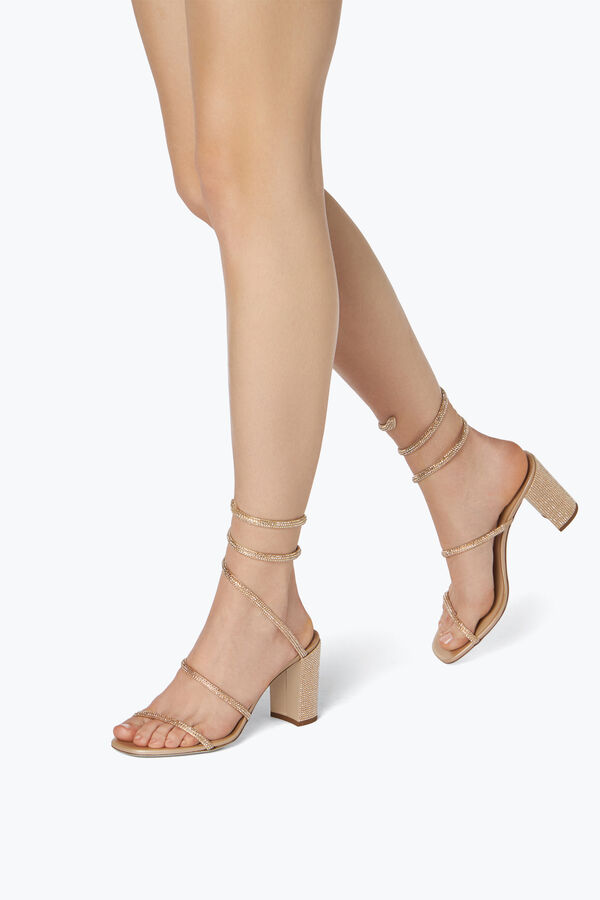 Sandalette Cleo Beige Mit Kristallen 80