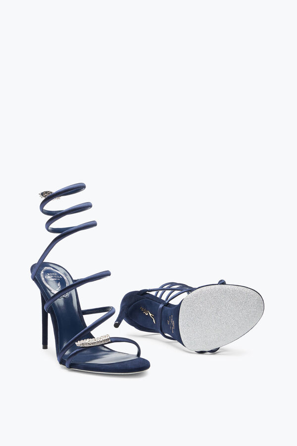 Serpente Midnight Blue Sandal With Crystals 105