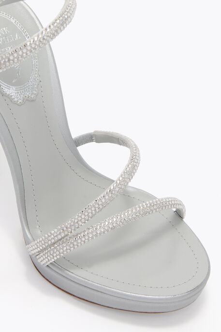 MARGOT PEARL GREY PLATFORM SANDAL 120