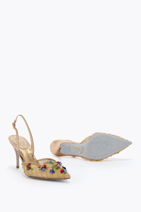 FLORA GOLD SLINGBACK 80