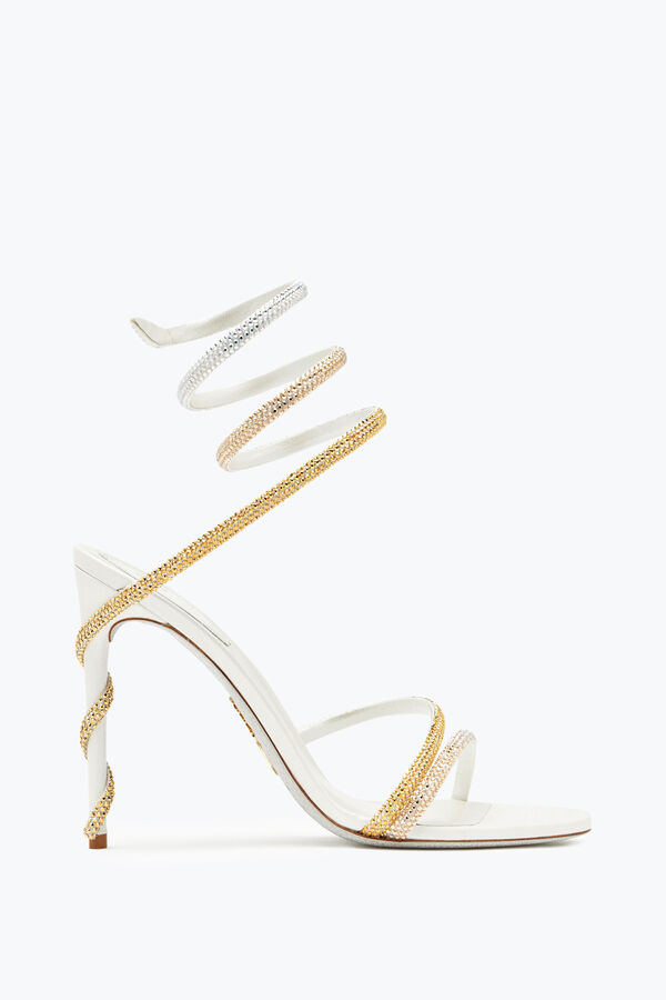 Margot Ivory Sandal With Degrad&eacute; Crystals 105