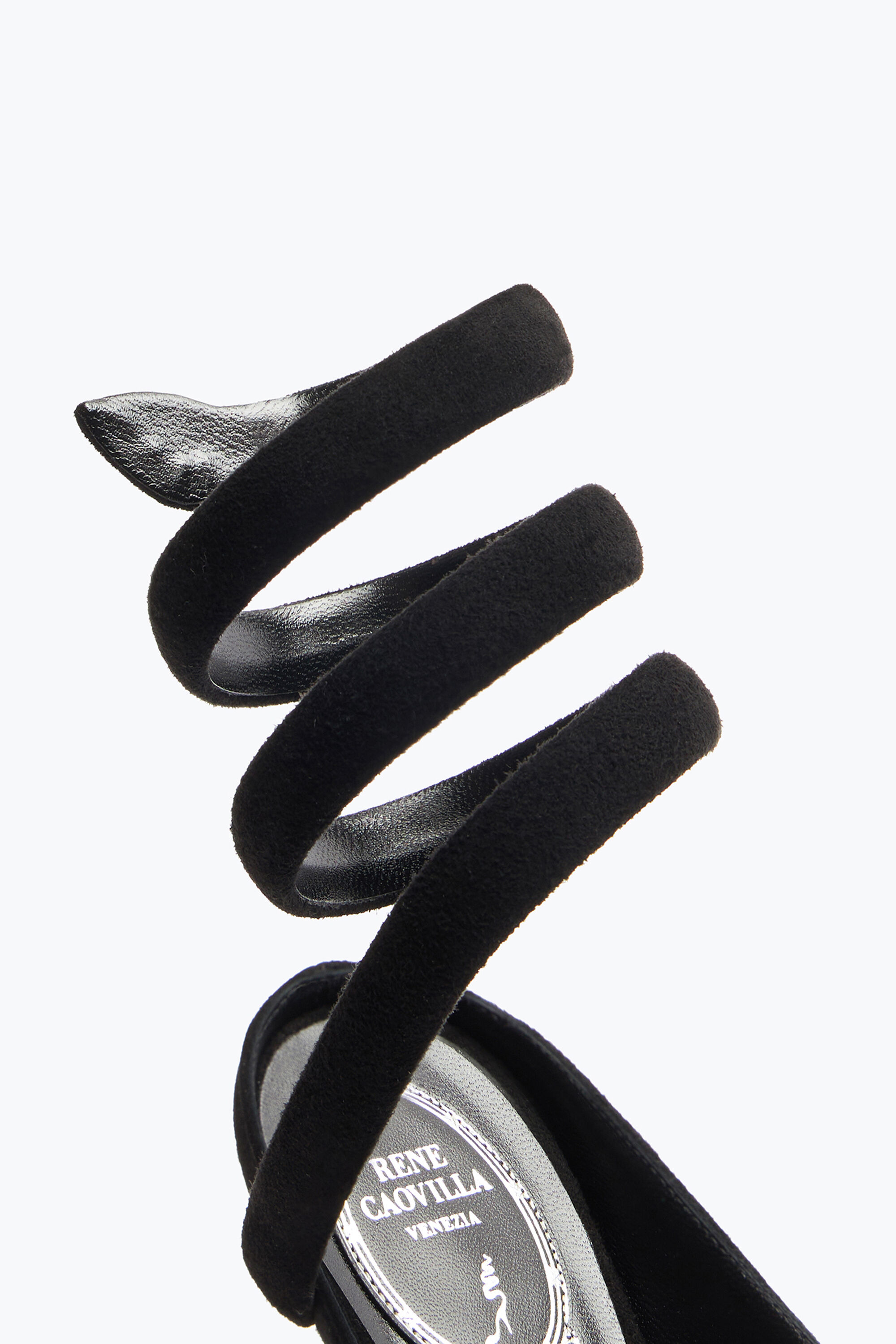 Jeweled Grace Pump In Black Suede 80 | Rene Caovilla®