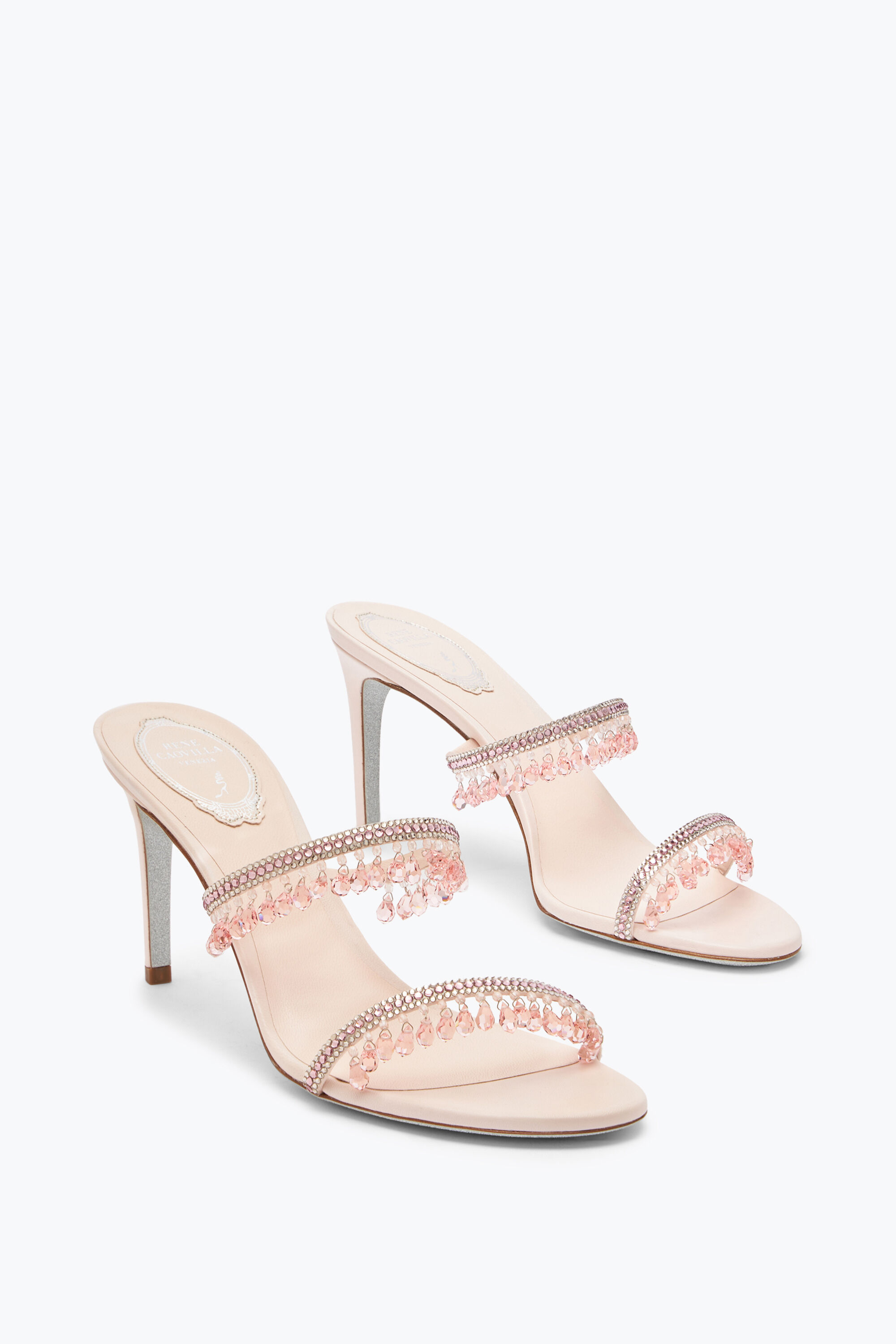 Mules rose poudre sales
