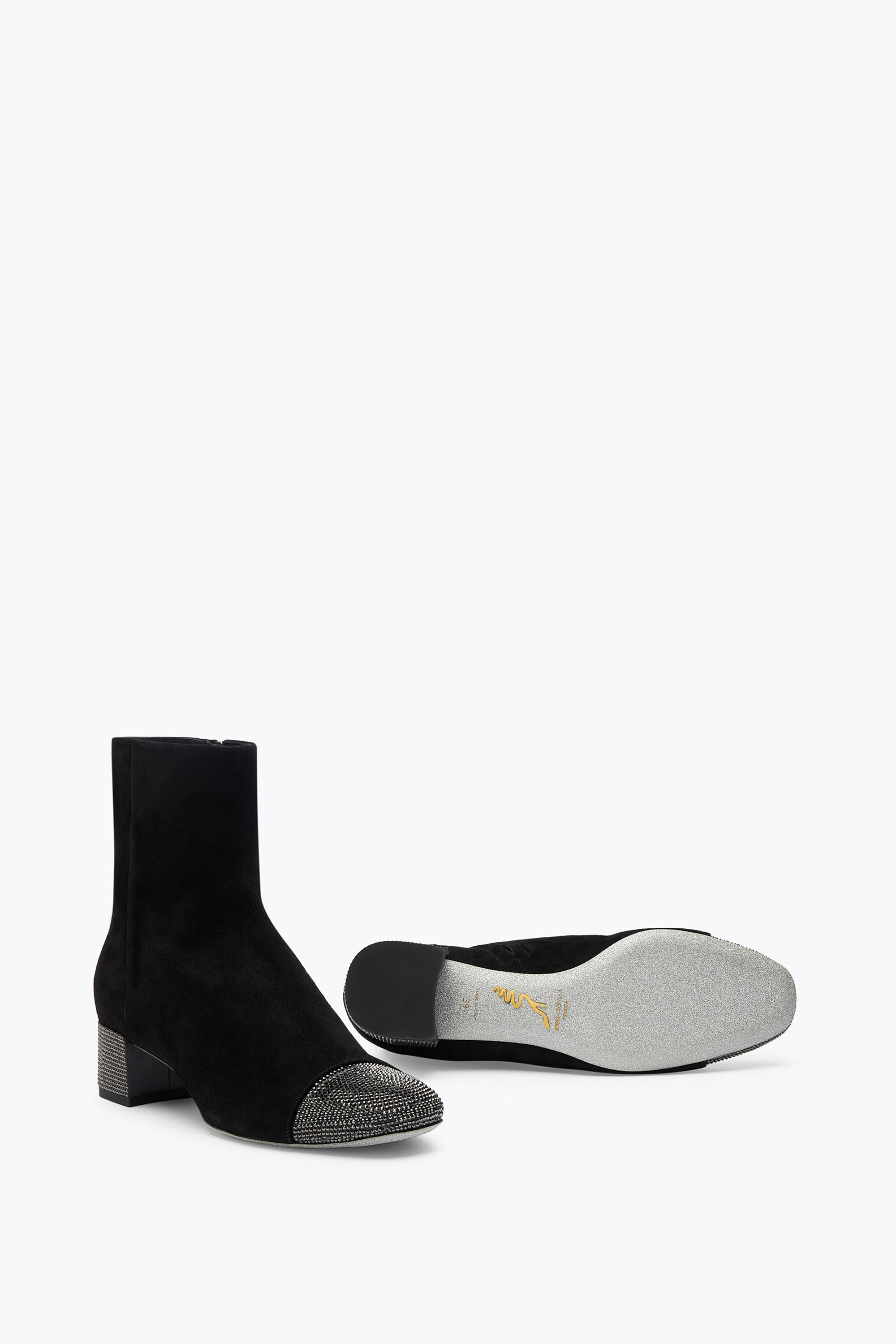 VIP【関税送料無料】希少 RENE CAOVILLA BLACK LEATHER FLATS Women's Flats & Boots | Rene Caovilla®