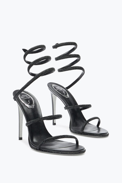 Sandales à Talons Hauts RENE CAOVILLA - Coque Cuir Daim, Taille 39.5 (US 9.5), Occasion Comme Neuve