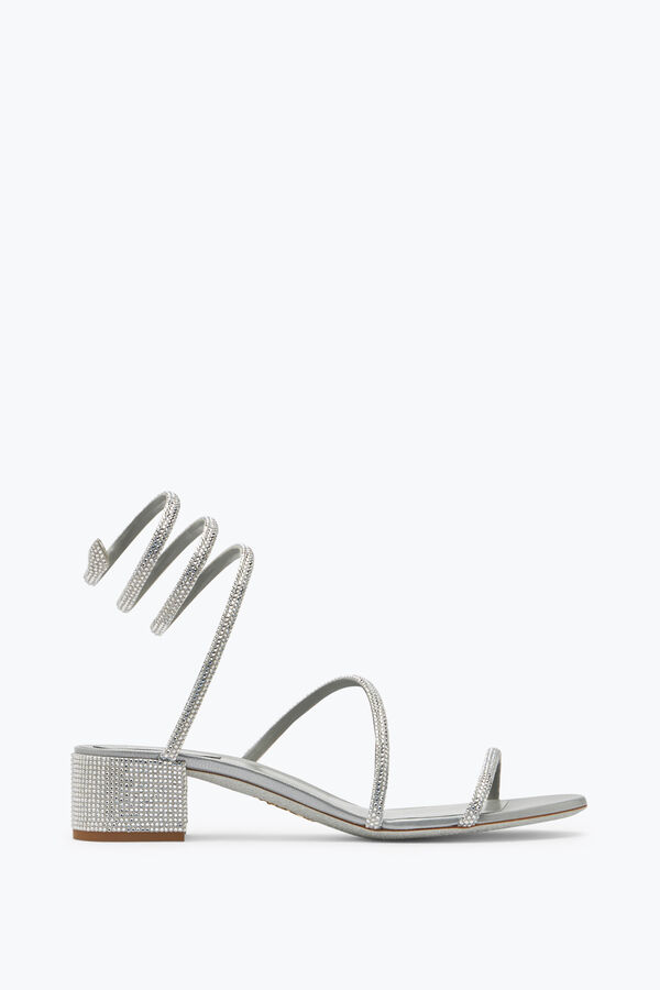Sandalo Cleo Grigio Con Cristalli 35