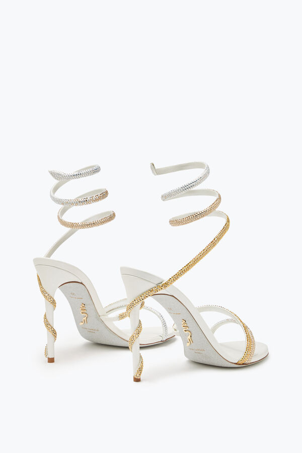 Margot Ivory Sandal With Degrad&eacute; Crystals 105