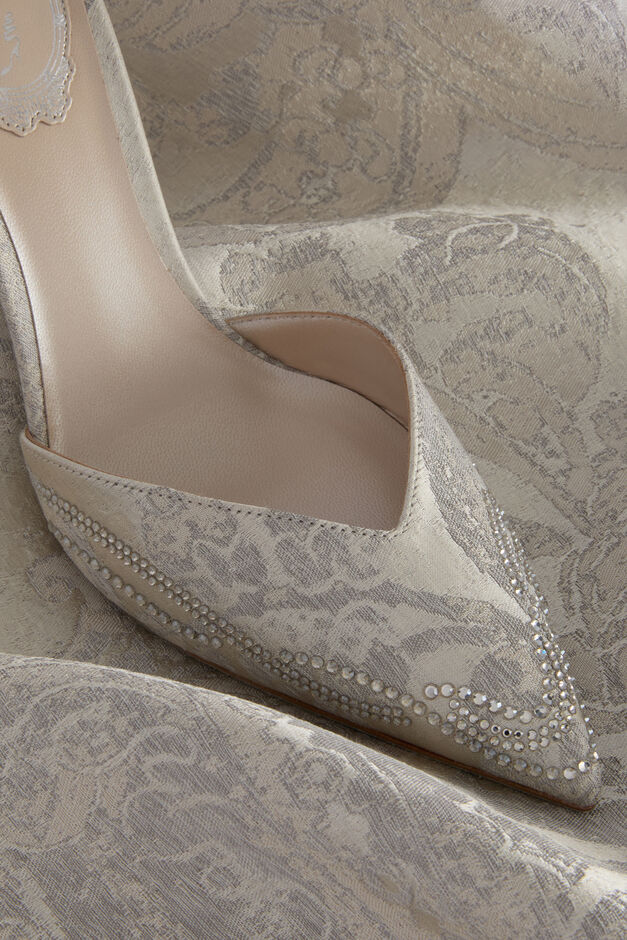D&Eacute;COLLET&Eacute; CLEO IN TESSUTO BROCCATO MADREPERLA 105