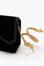 CLUTCH ONDA IN VELLUTO NERO