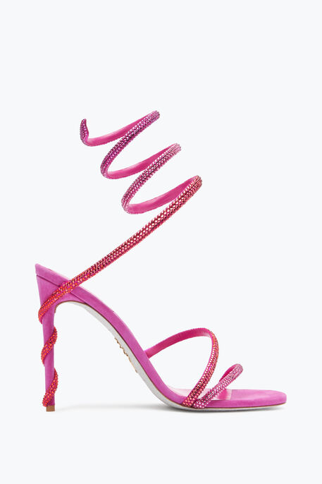 Margot Sandale mit Degrad&eacute;-Kristallen in Shocking Pink 105