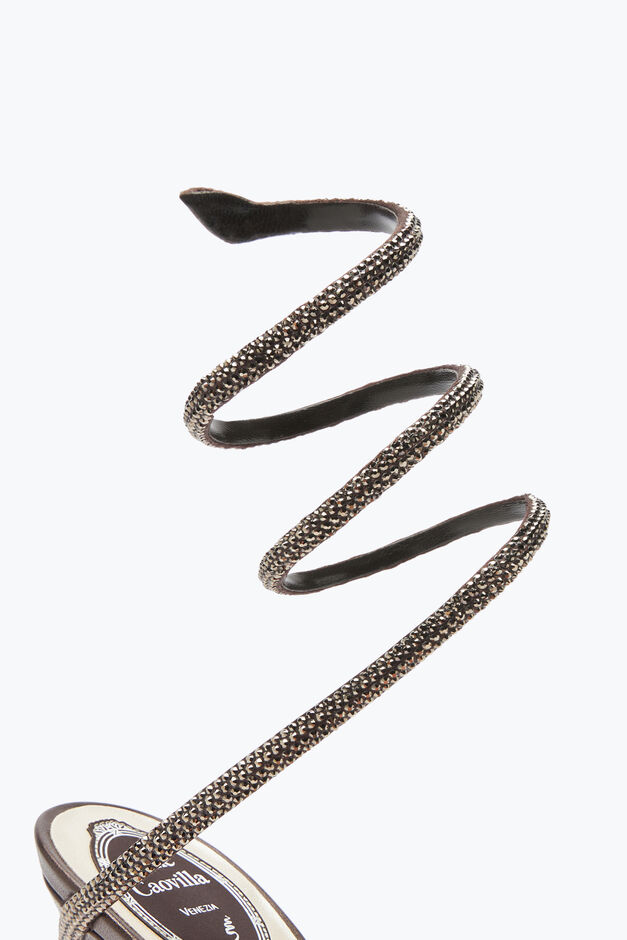Margot Crystal Brown Sandal 105 Margot Crystal Brown Sandal 105