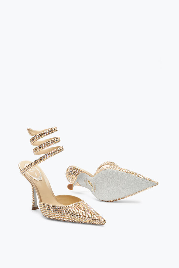 Cleo Gold Pump With Crystals