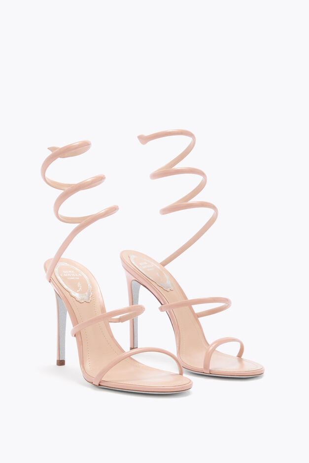 CLEO NUDE PATENT LEATHER SANDAL 105