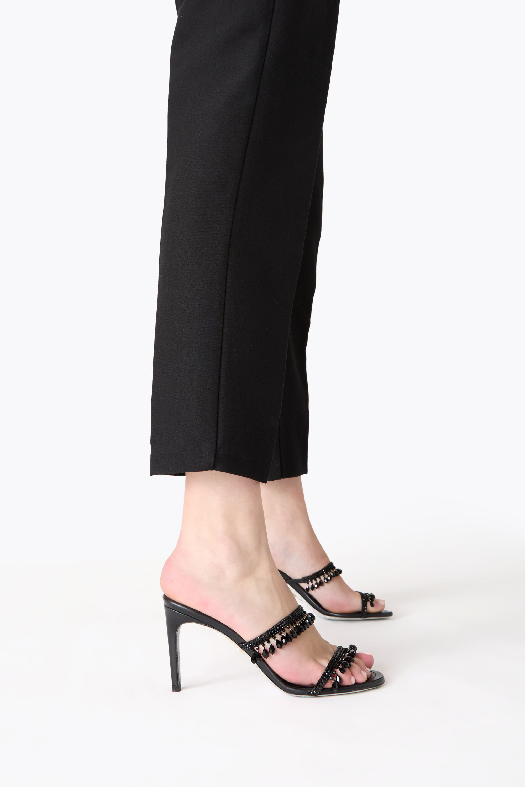 Jeweled CHANDELIER BLACK MULE 80 | Rene Caovilla®