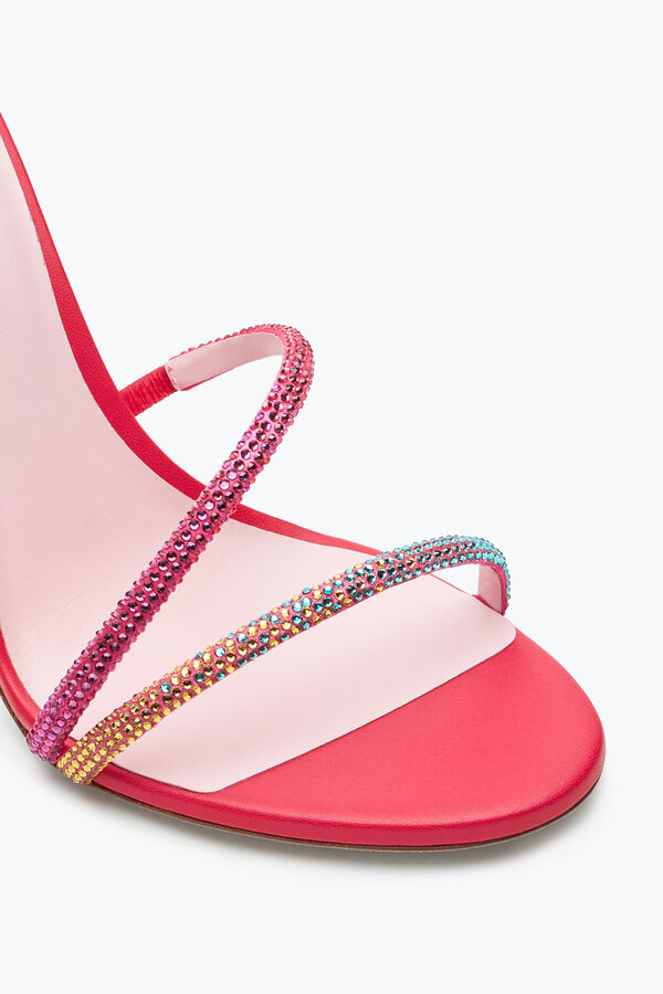Margot Coral Sandal With Degrad&eacute; Crystals 105