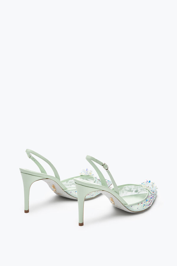 Zapato destalonado Cinderella verde menta 80