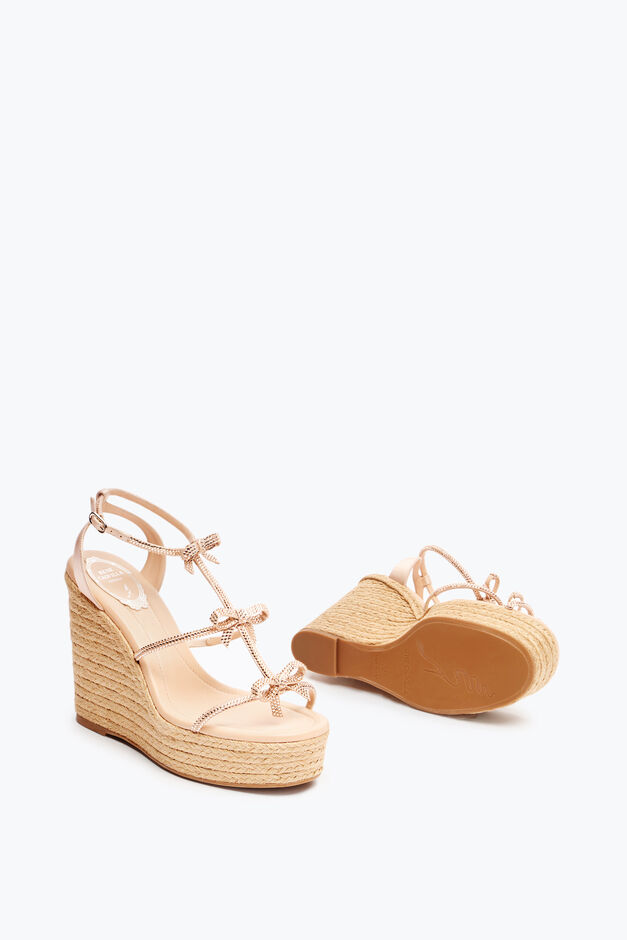 CATERINA POWDER PINK WEDGE SANDAL 120