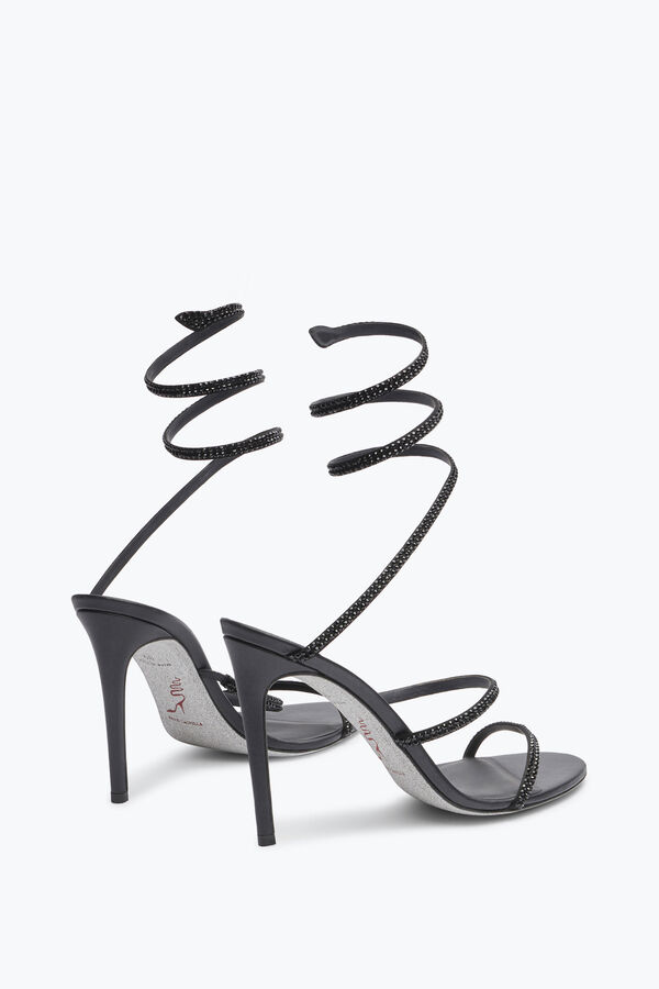 Sandalias altas con joyas negras CLEO