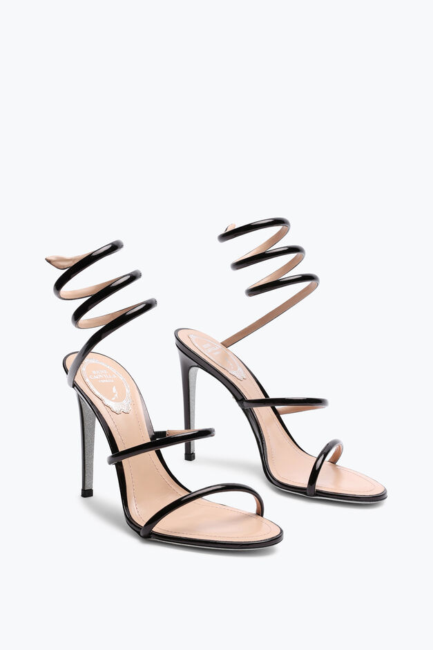 Cleo Metallic Black Sandal 105 Cleo Metallic Black Sandal 105