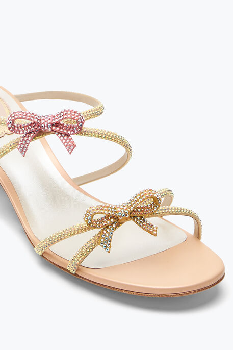 Caterina Peach Slider Sandal With Crystals 40 Caterina Peach Slider Sandal With Crystals 40