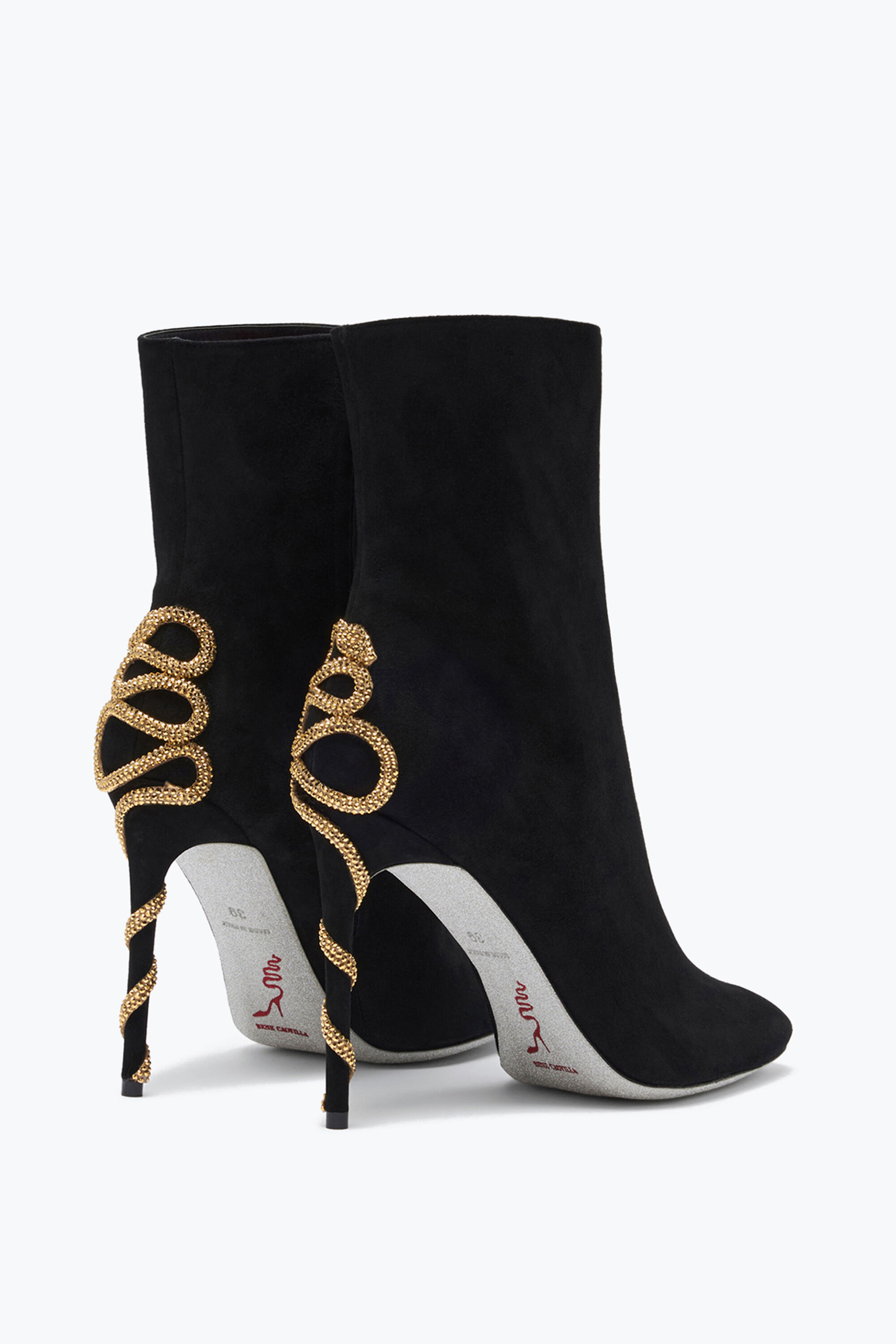 Morgana Crystal Bootie 100 Black Boots in Black for Women Rene