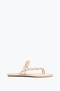 SANDALE PLATE BRAID NUDE 10