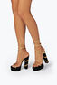 Margot Black And Gold Platform Sandal 130