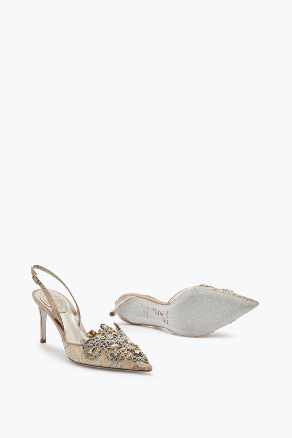 Slingback In Pizzo Oro Veneziana 75