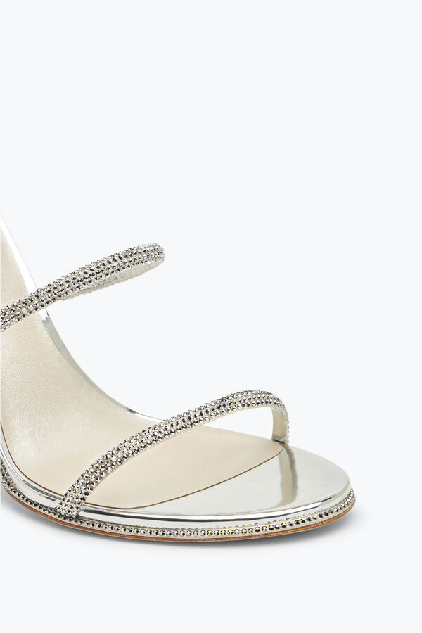 Cleo 银色水晶凉鞋 105