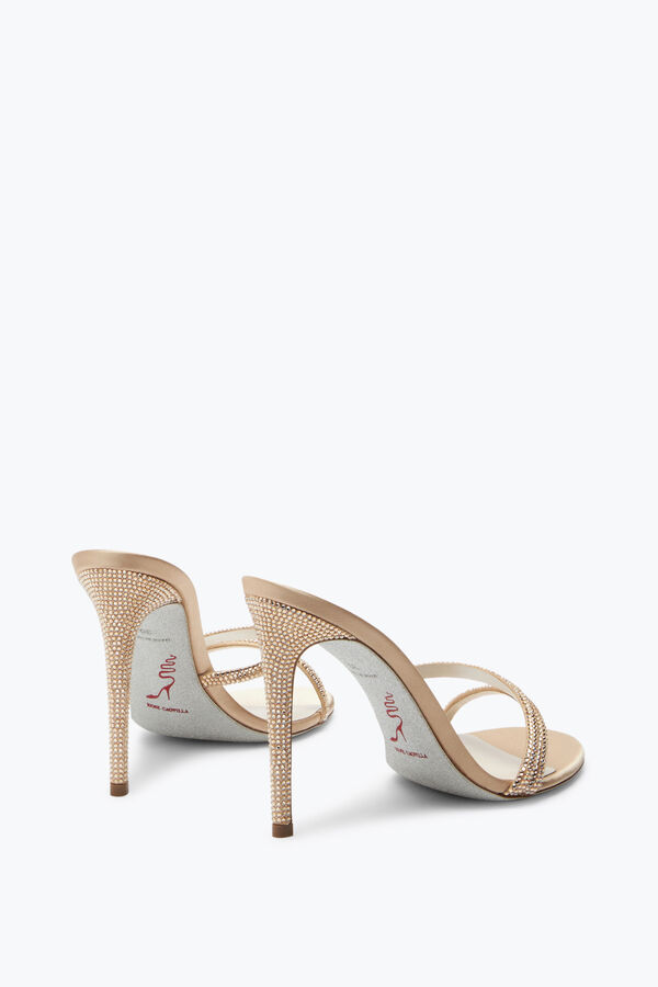Irina Crystal Champagne Mule 105