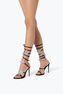 SANDALE SUPER CLEO STAR NOIR & ARGENT 105