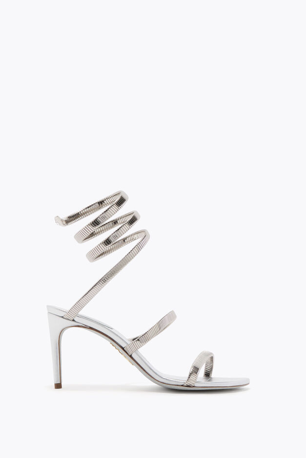 JUNIPER METALLIC SILVER SANDAL 80