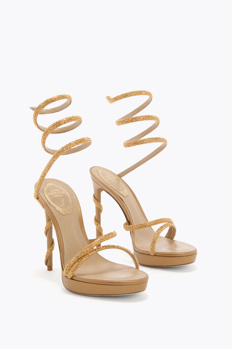 MARGOT HONEY PLATFORM SANDAL 120