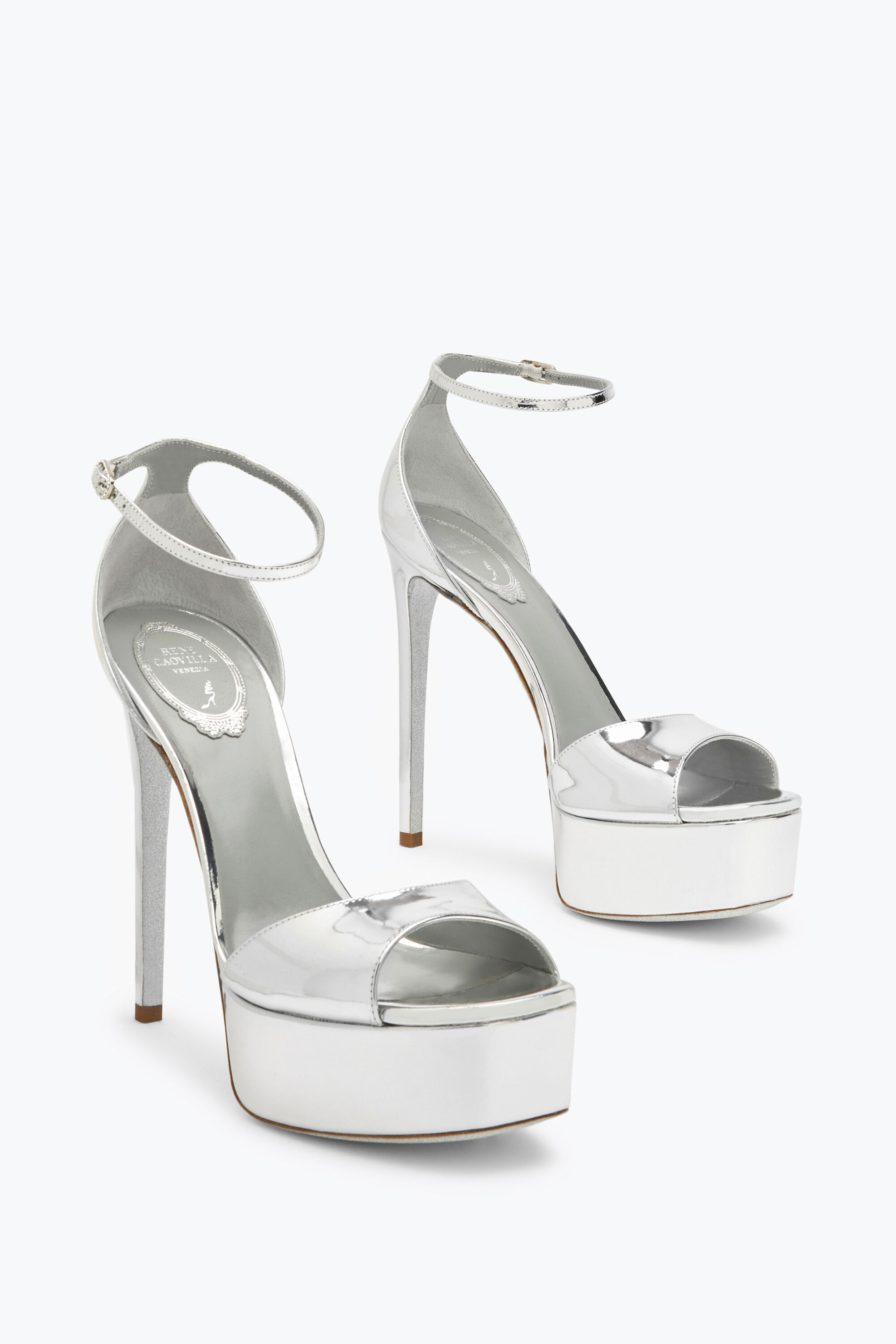 Anastasia Silver Sandal 130 Sandals in Silver for Women Rene