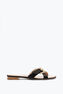 MARTHA SCHWARZE FLACHE SANDALE 10