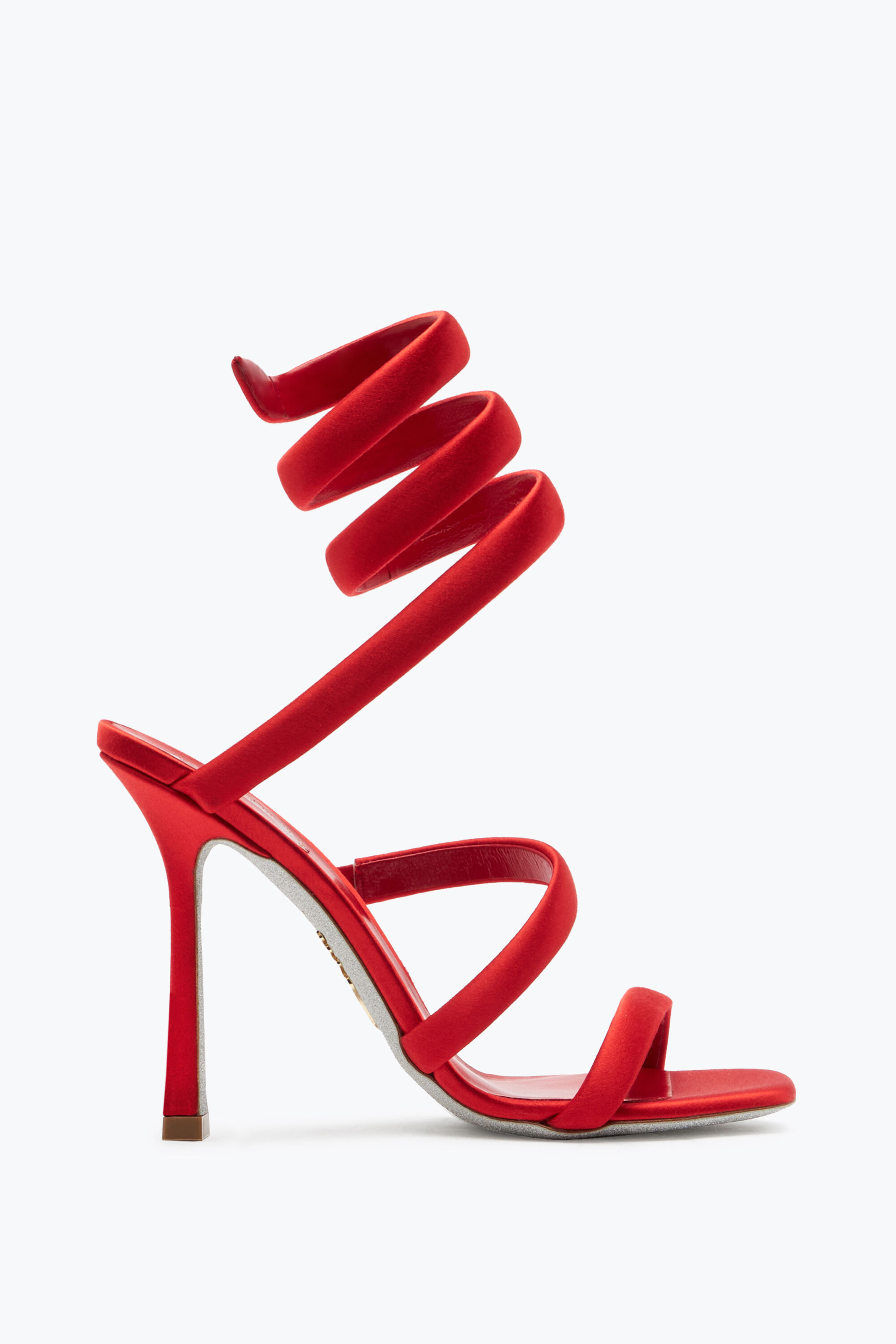 Red satin sale sandals