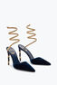 Zapato De Salón Destalonado Margot Azul Oscuro 105