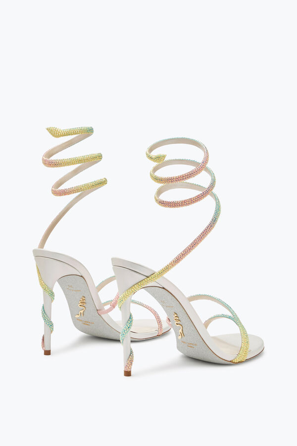 Margot Burano White Sandal With Degrad&eacute; Crystals 105