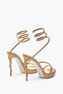 Sandalette Mit Plateausohle Margot Gold Mit Kristallen 120