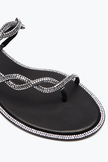 BRAID BLACK FLAT SANDAL 10 BRAID BLACK FLAT SANDAL 10